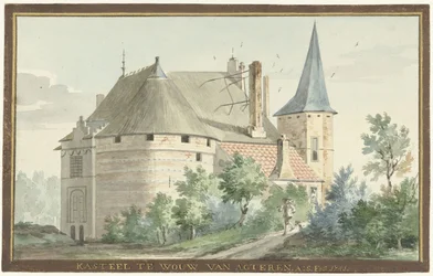 El castell de Wouw CASTLE IN WOW VAN AGTEREN (títol sobre objecte)acabat