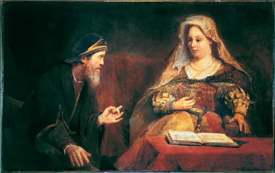 Ester ja Mordechai (öljy kankaalle)