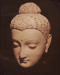 Buddhan pää, kreikkalais-buddhalainen tyyli, Haddasta (stukki)