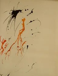Nimetön 17, 2016 (muste ja akryyli paperille)