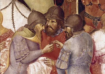 Ristiinnaulitseminen, yksityiskohta (tempera paneelissa