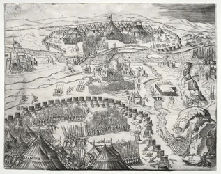 Kaarle V:n ja Soliman II:n armeijoiden asema ja leiri, 1532.