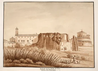 Constantinen perheen hippodromi, Via Nomentana, 1833 (etsaus ruskealla pesulla)