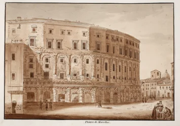 Marcellus-teatteri, 1833 (etsaus ruskealla pesulla)