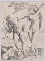 Apollo ja Daphne, päivätty 1518.