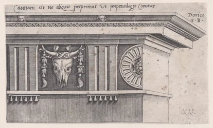 Doric Entablature, päivätty 1528.