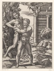 Hercules painii Antaeuksen kanssa