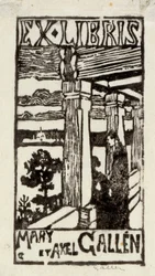 Mary ja Axel Gallénin exlibris
