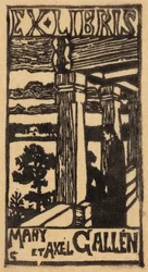 Mary ja Axel Gallénin exlibris