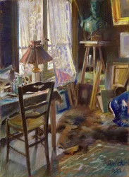 Comte Deheaulme de Vallombreusen studio, 36 Rue Jouffrey, Pariisi 1888 (pastelli)