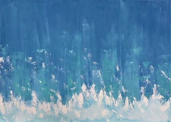 Velvet Ocean, 2023 (akryyli, sekatekniikka kankaalle)