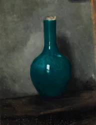 Sininen maljakko harmaalla pohjalla, n.1885