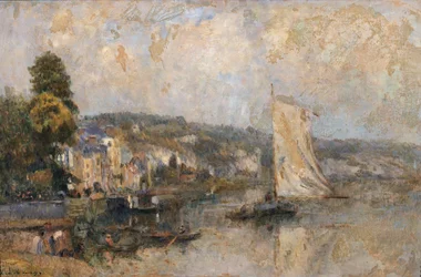 Seine La Bouillen kohdalla, Rouenin lähellä, noin 1904 (öljy kankaalle).