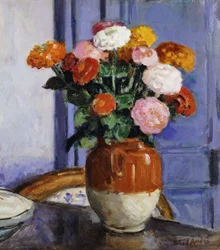 Ziniakimppu; Bouquet de Zinias (Ziniakimppu)