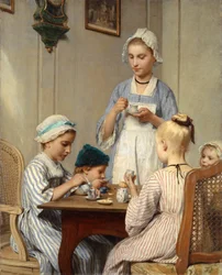 Lapset aamiaisella, 1879