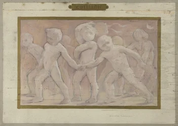 Luonnos Pariisin Hôtel de Villen Salle des Fêtes -tilaa varten: Cotillons, vuosien 1889 ja 1895 välillä (öljy).