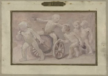Luonnos Pariisin Hôtel de Villen Salle des Fêtes -tilaa varten: Juomat, vuosina 1889-1895 (öljy paperille).