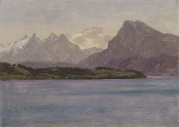 Alaskan rannikkovyöhyke, noin 1889 (öljy paperille ja kartongille kiinnitettynä).