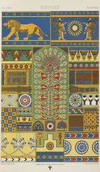Assyrialainen, levy 3 teoksesta "Polychromatic Ornament: Sata lautasta kultaa, hopeaa ja värejä"