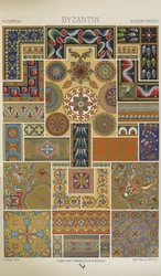 Bysanttilainen, levy 31 julkaisusta "Polychromatic Ornament: Sata lautasta kultaa, hopeaa ja värejä"