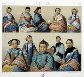 Erilaisia naisia Kiinassa - Racinetin "" Historiallisessa puvussa""