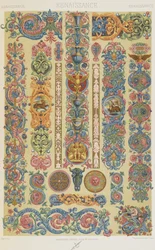 Renaissance, levy 52 teoksesta "Polychromatic Ornament: Sata lautasta kultaa, hopeaa ja värejä"