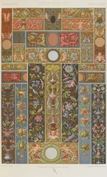 Renaissance, levy 57 teoksesta "Polychromatic Ornament: Sata lautasta kultaa, hopeaa ja värejä"