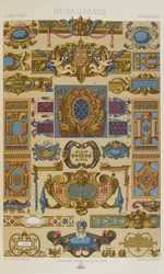 Renaissance, levy 58 teoksesta "Polychromatic Ornament: Sata lautasta kultaa, hopeaa ja värejä"