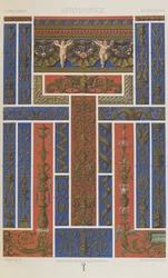 Renaissance, levy 66 teoksesta "Polychromatic Ornament: Sata lautasta kultaa, hopeaa ja värejä"
