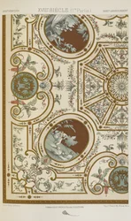 XVIII vuosisata, levy 90 teoksesta "Polychromatic Ornament: Sata lautasta kultaa, hopeaa ja värejä"