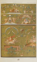 XVIII vuosisata, levy 91 teoksesta "Polychromatic Ornament: Sata lautasta kultaa, hopeaa ja värejä"