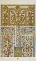 XVII vuosisata, levy 76 teoksesta "Polychromatic Ornament: Sata lautasta kultaa, hopeaa ja värejä"