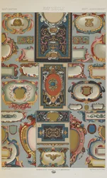 XVII vuosisata, levy 77 teoksesta "Polychromatic Ornament: Sata lautasta kultaa, hopeaa ja värejä"