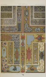 XVI vuosisata, levy 70 teoksesta "Polychromatic Ornament: Sata lautasta kultaa, hopeaa ja värejä"