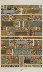 XVI vuosisata, levy 71 teoksesta Polychromatic Ornament: One Hundred Plates in Gold, Silver and Colours, 1873.