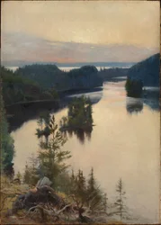Kaukolan harju auringonlaskun aikaan
