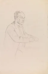 Louis Pasteurin muotokuva, luonnos
