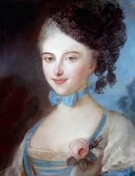 Laure Sallambierin muotokuva, Balzacin äiti (1778-1854), Honore de Balzacin äiti. Albert Ernest Carrier Belleusen pastellimaalaus (1824-1887)