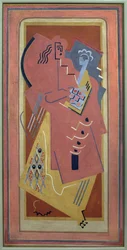 Nainen ja lapsi; Albert Gleizesin (1881-1953) maalaus, öljy kankaalle.
