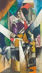 Nainen eläinten kanssa (Madame Raymond Duchamp-Villon)