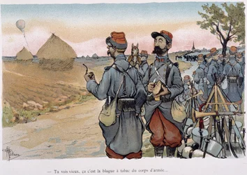Military Aerostation - Albert Guillaumen (1873-1942) "" Military Album" -julkaisussa, n. 1900