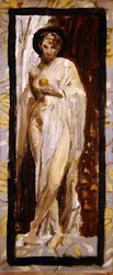 Draped alaston / Study, n. 1867 (öljy paneelille)