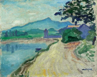 Saint-Jean-de-Luzin ympäristö, aamu (öljy kankaalle)