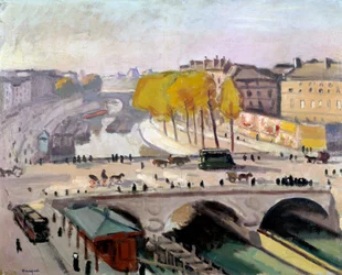 Pont Saint Michel ja Quai des Grands Augustins Pariisissa