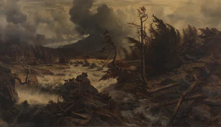 Ukkosmyrsky korkeilla vuorilla