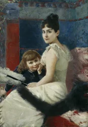 Irene von Keller poikansa Balthasarin kanssa