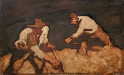 Sadonkorjaajat nousevassa myrskyssä, 1912