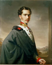 Itävallan keisari Franz Joseph I nuorena miehenä ...