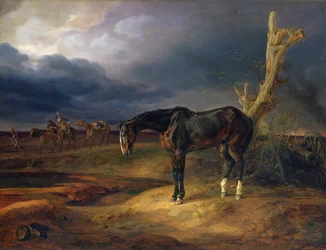 Omistajaton hevonen Možaiskin taistelukentällä vuonna 1812, 1834