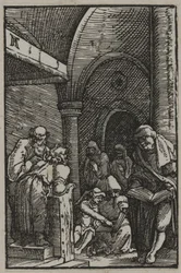 Kristus lääkäreiden joukossa, n. 1515 (puupiirros)